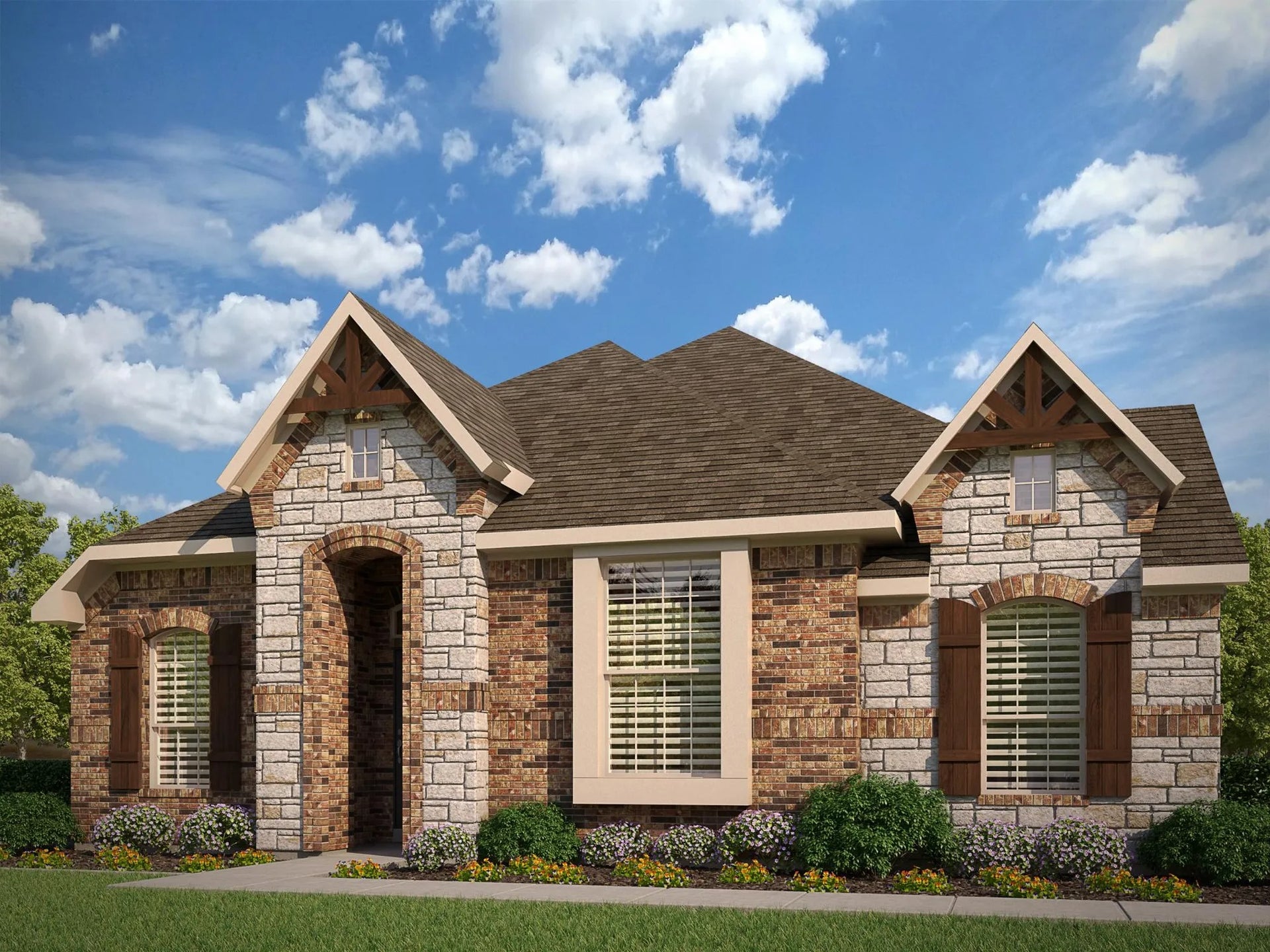 2086 C with Stone. 2,086sf New Home in Heartland, TX