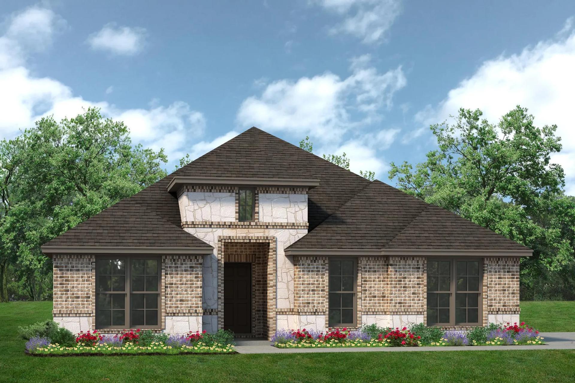 2186 B with Stone Outswing. 4br New Home in Weatherford, TX