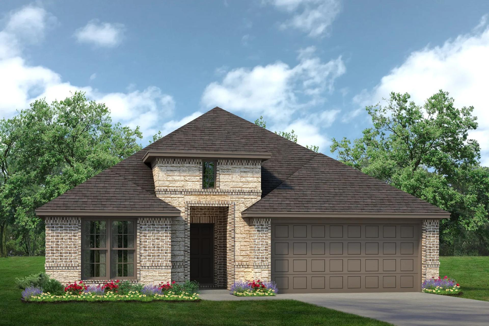 2186 B with Stone. 2,186sf New Home in Fort Worth, TX