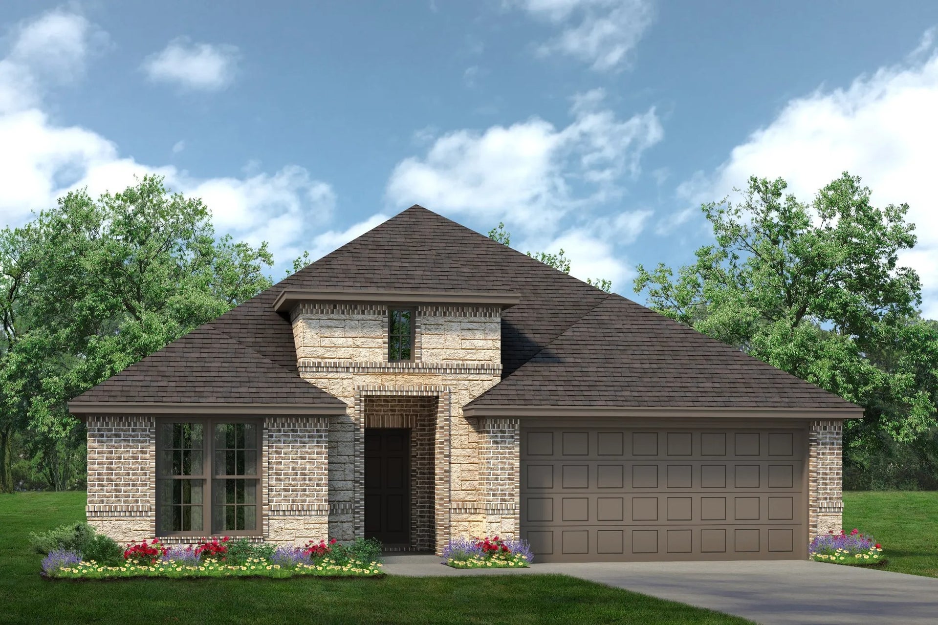 2186 B with Stone. Concept 2186 New Home Floor Plan