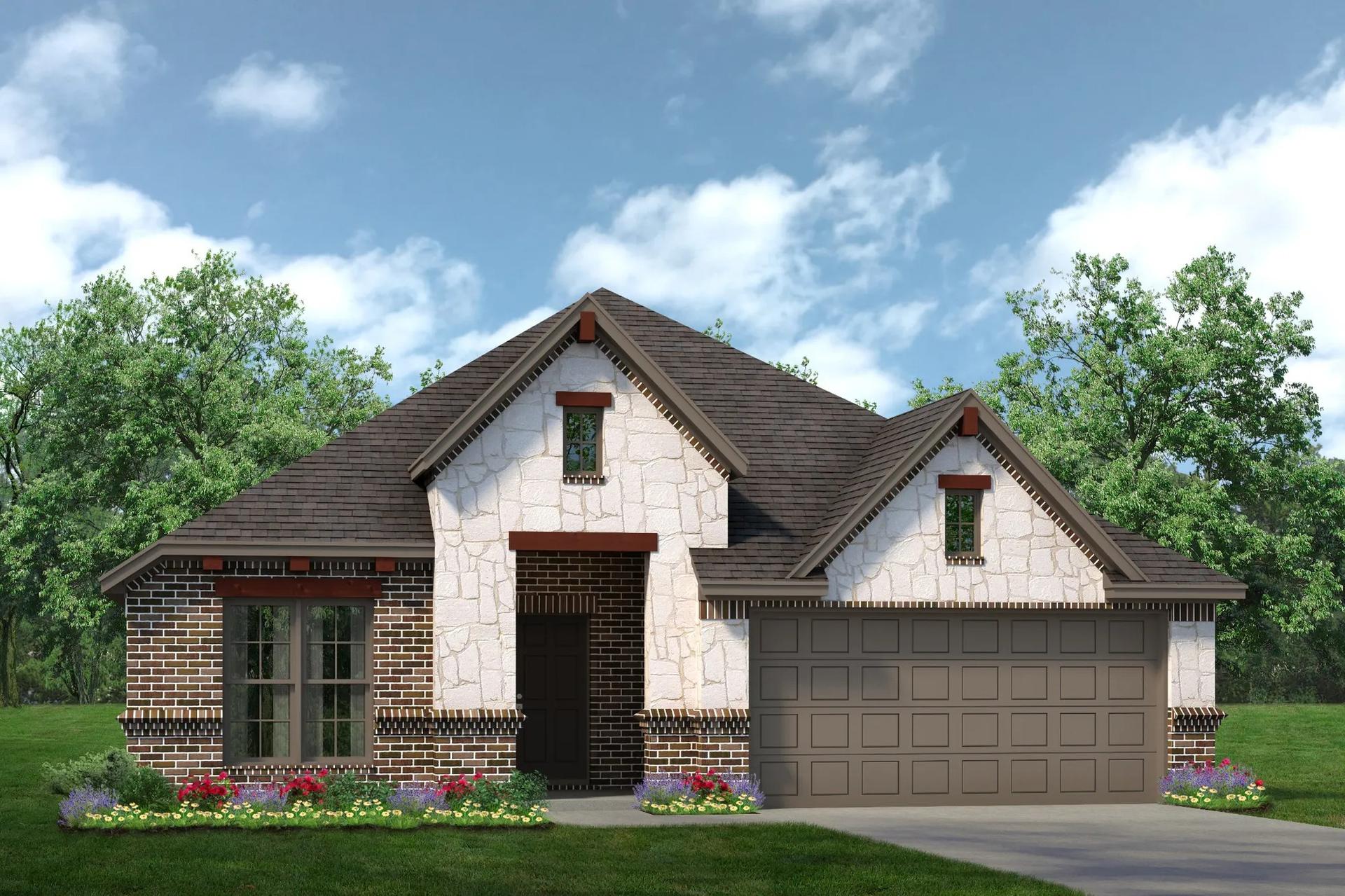 2186 C with Stone. 2,205sf New Home in Weatherford, TX