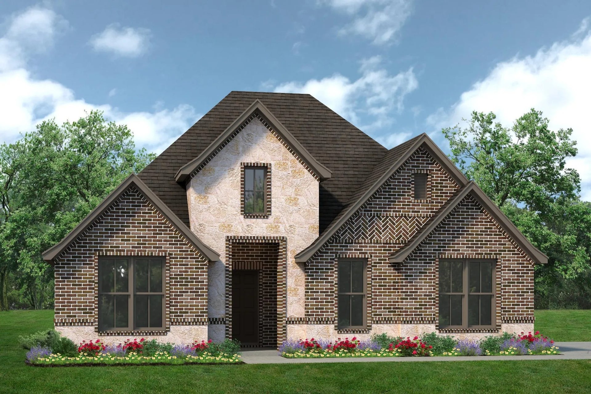 2186 D with Stone Outswing. 2,213sf New Home in Weatherford, TX
