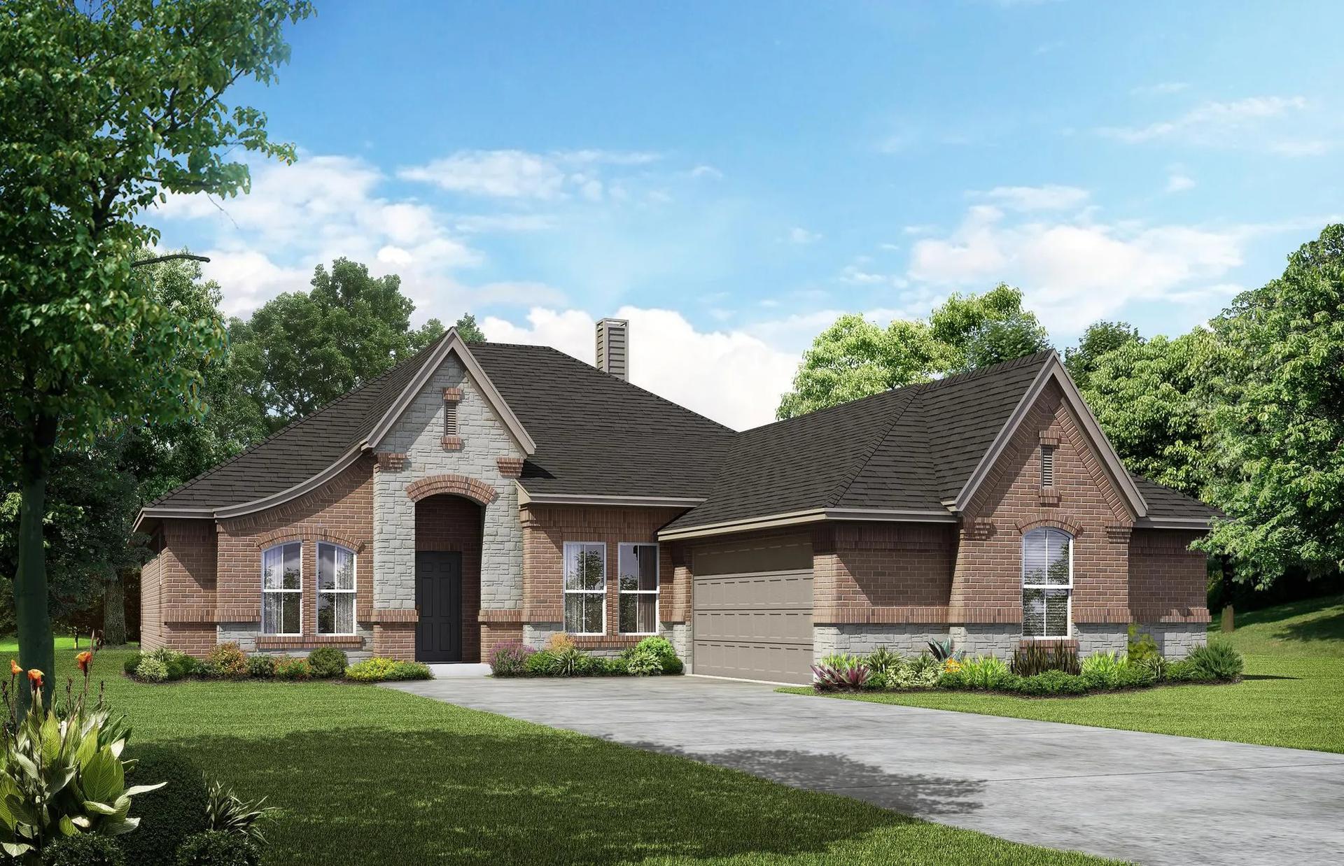 2267 A with Stone. 2,267sf New Home in Waxahachie, TX