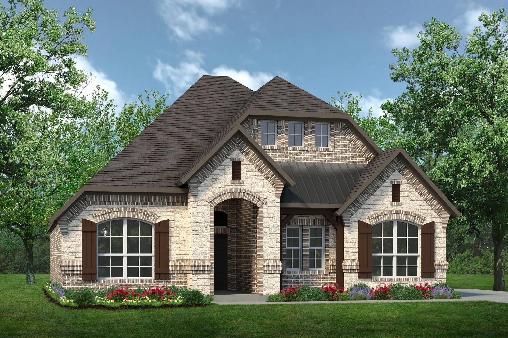 2373 C with Stone. 2,391sf New Home