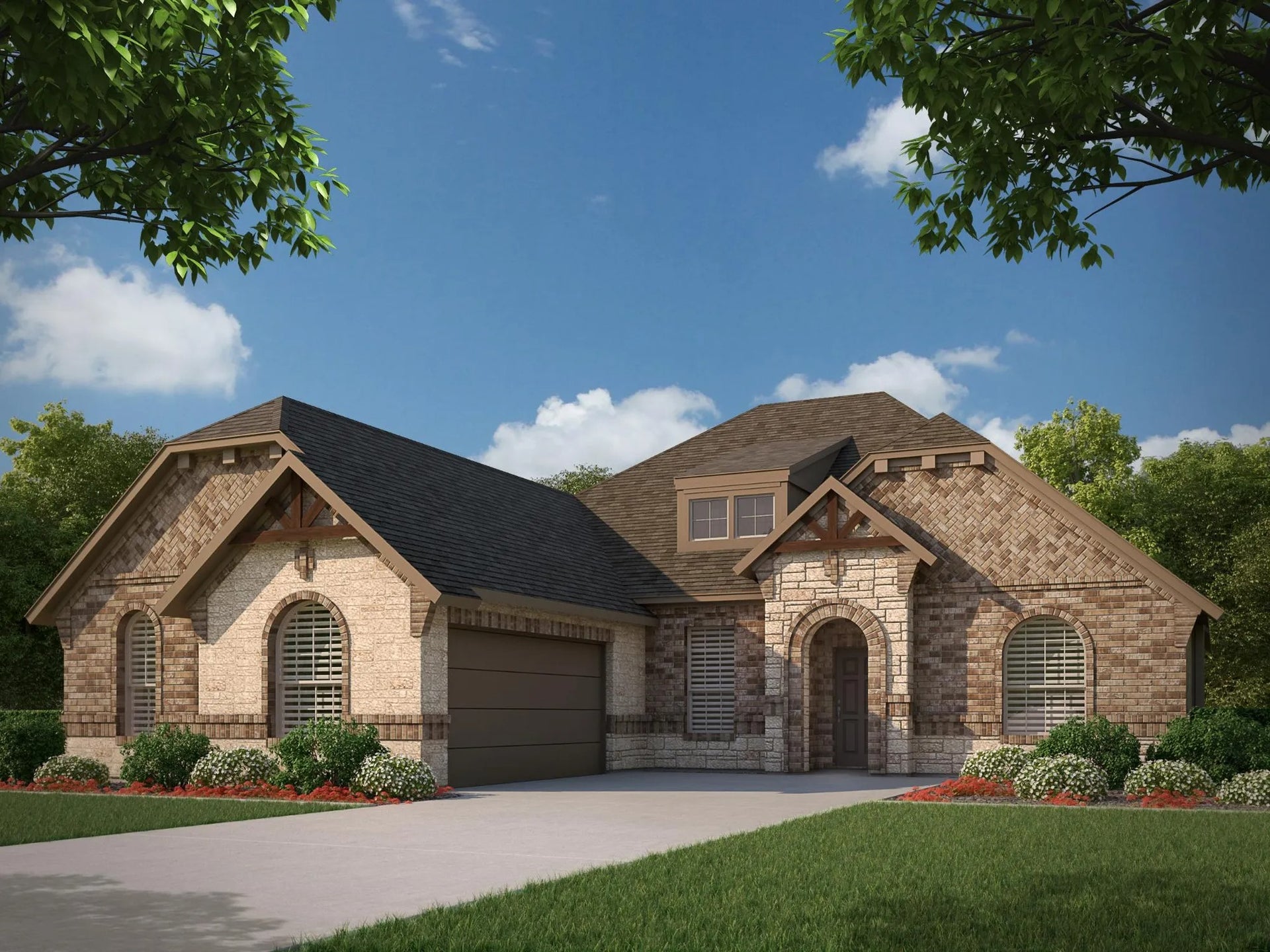 2404 C with Stone. 2,404sf New Home