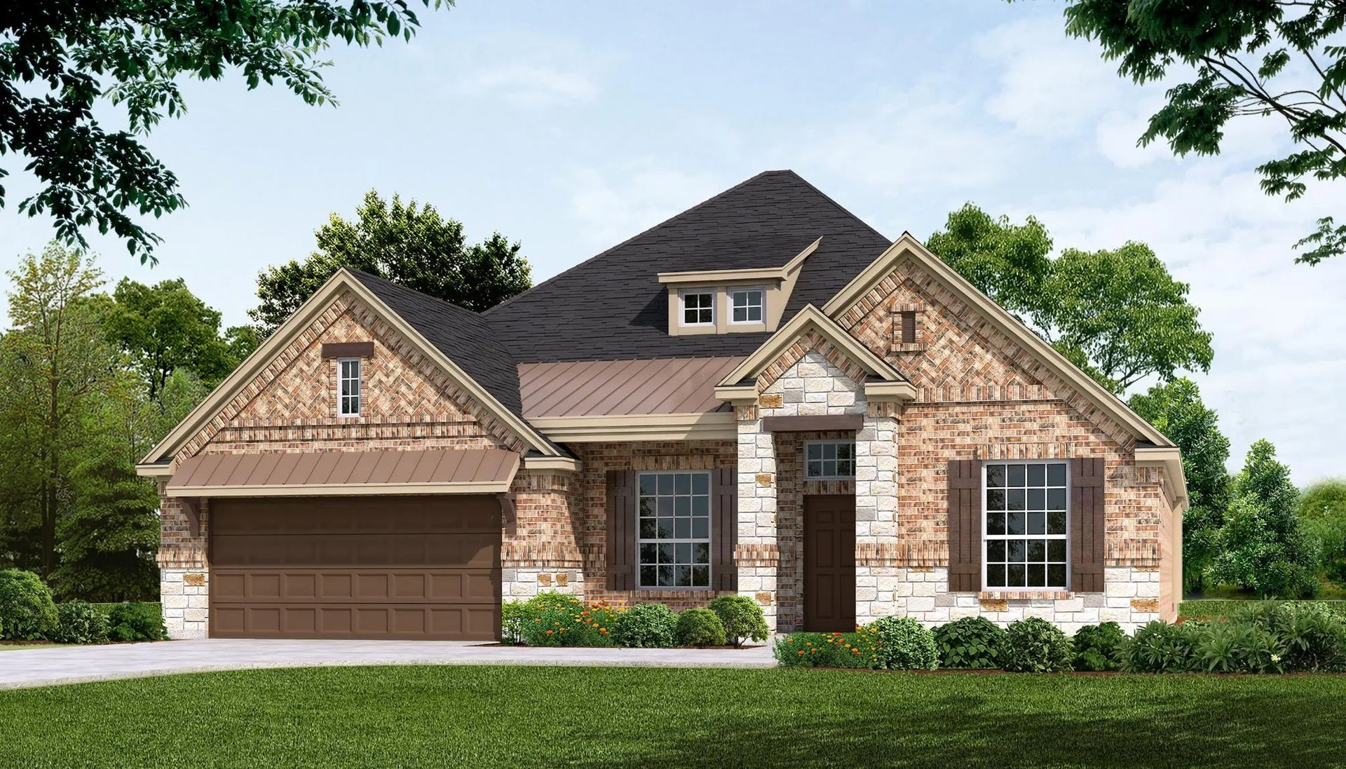 2533 C with Stone. 3br New Home in Granbury, TX