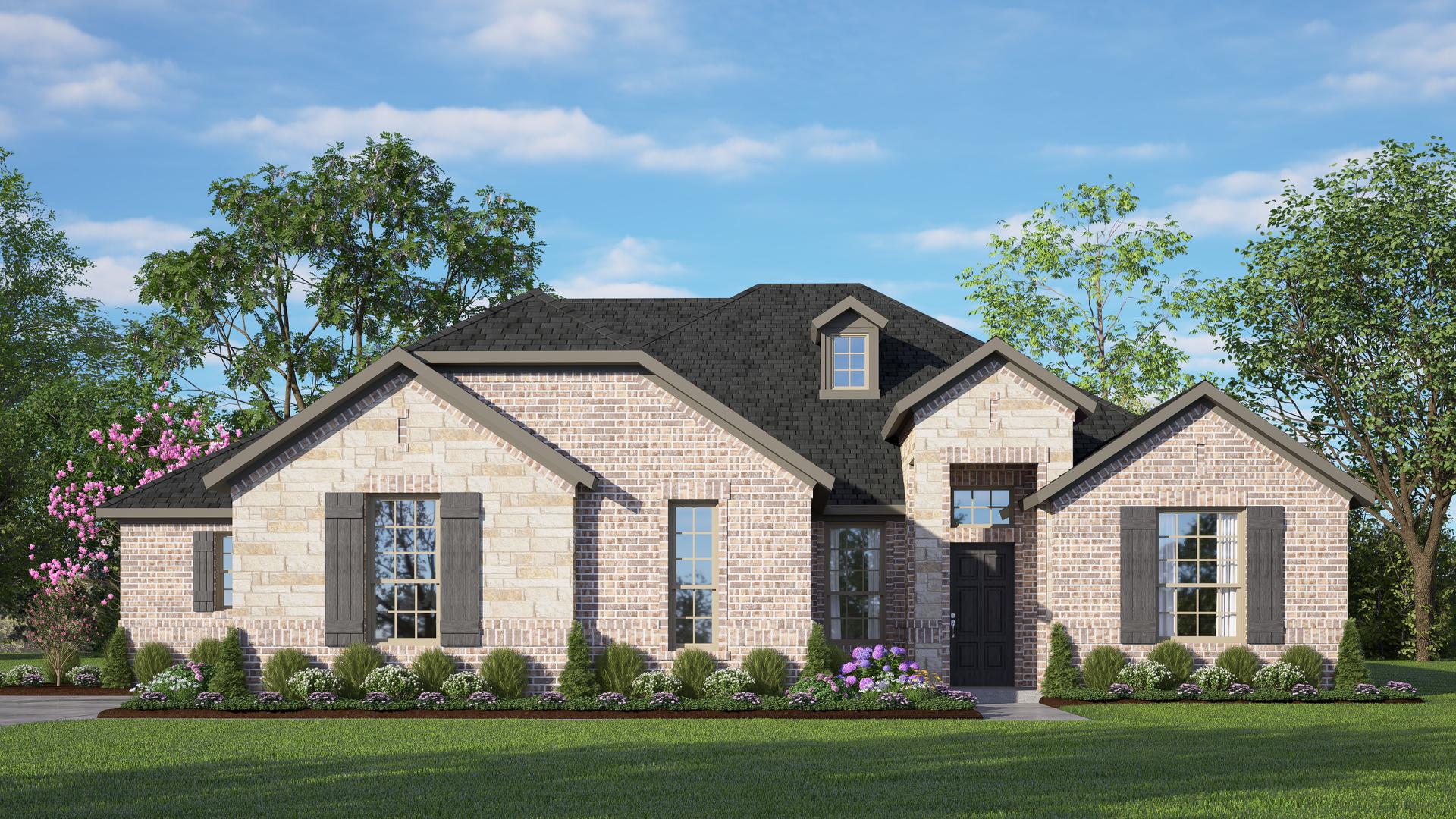 2555 A with Stone. Waxahachie, TX New Home