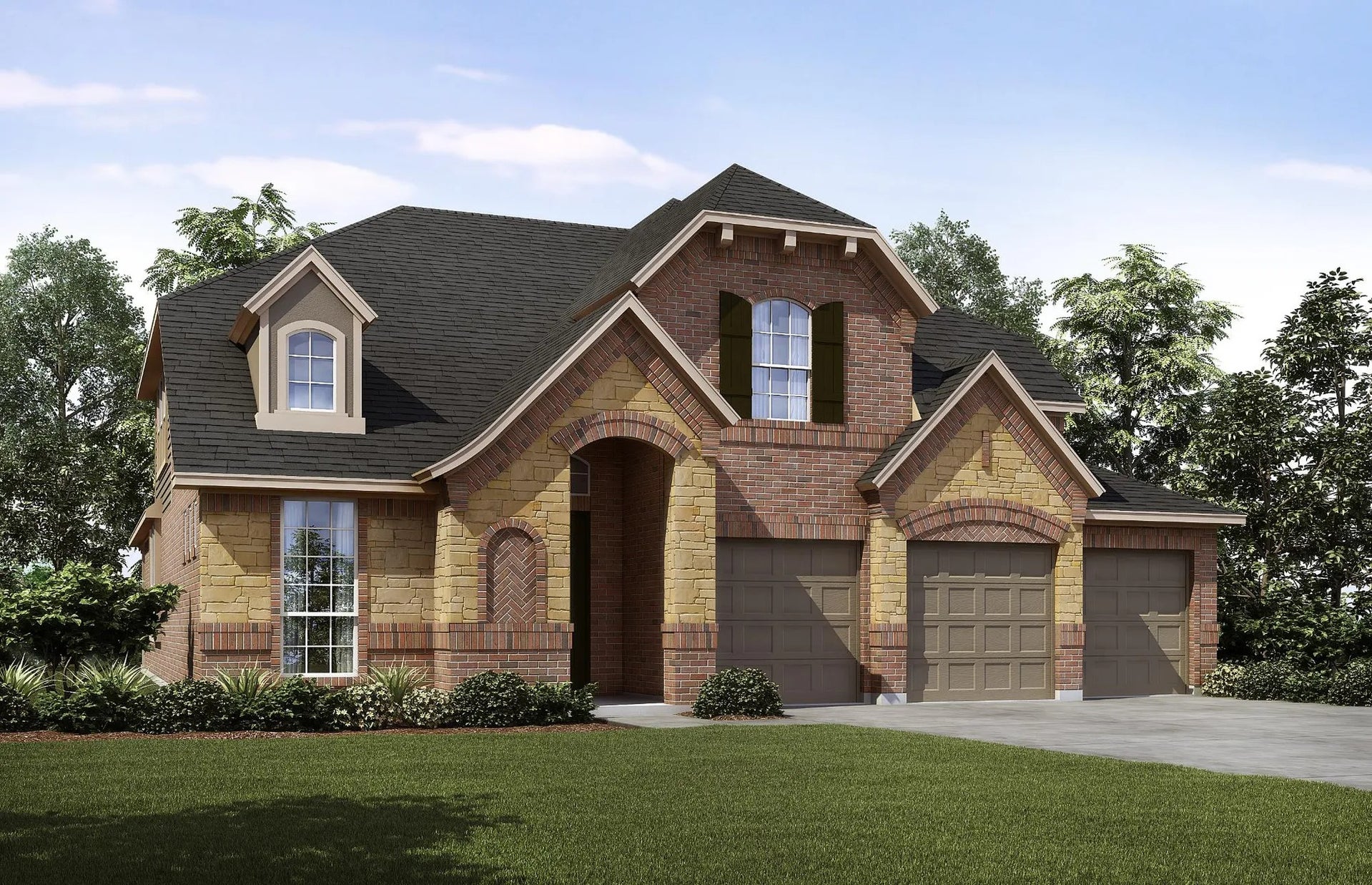 3015 B with Stone. Concept 3015 New Home Floor Plan