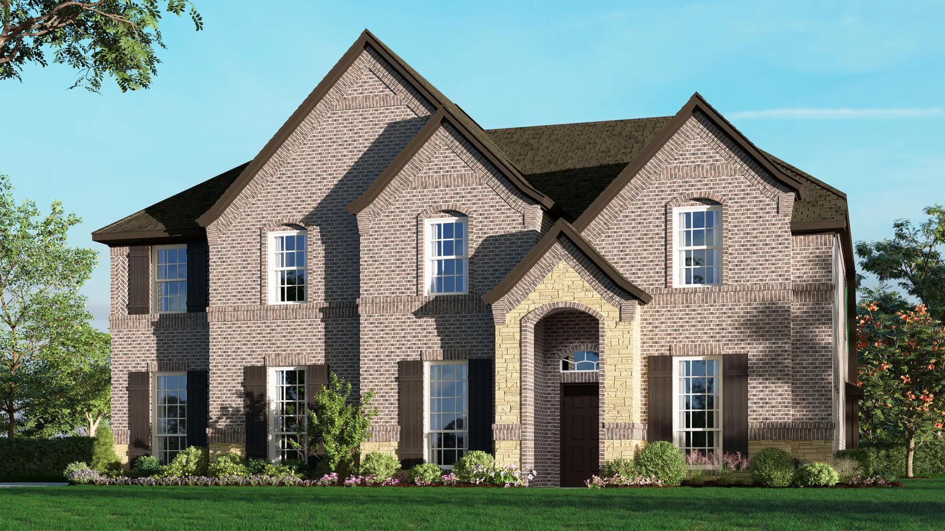 3135 A with Outswing Stone. Concept 3135 New Home Floor Plan