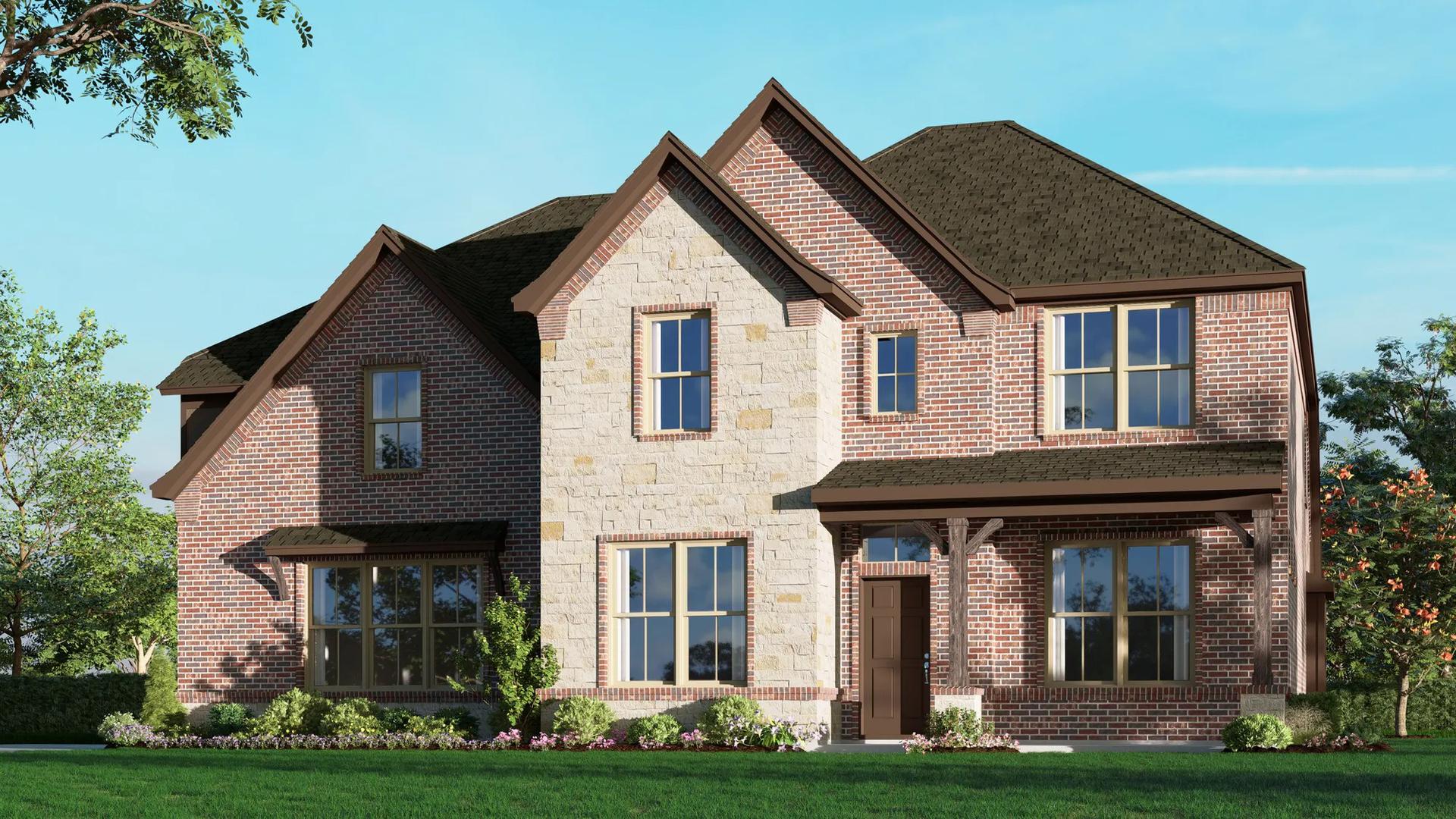 3135 B with Outswing Stone. Concept 3135 New Home Floor Plan