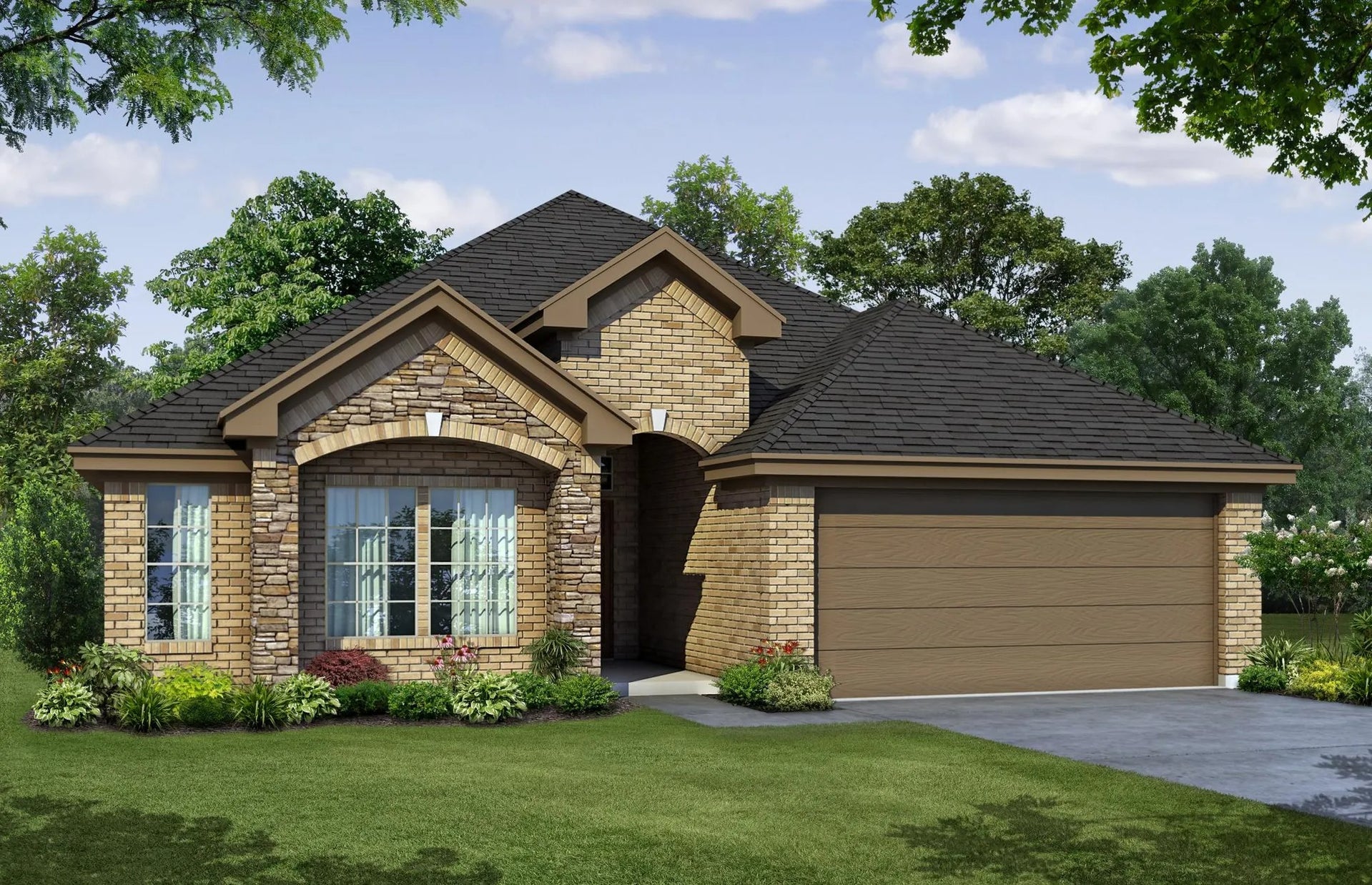 1730 C with Stone. 1,730sf New Home in Joshua, TX