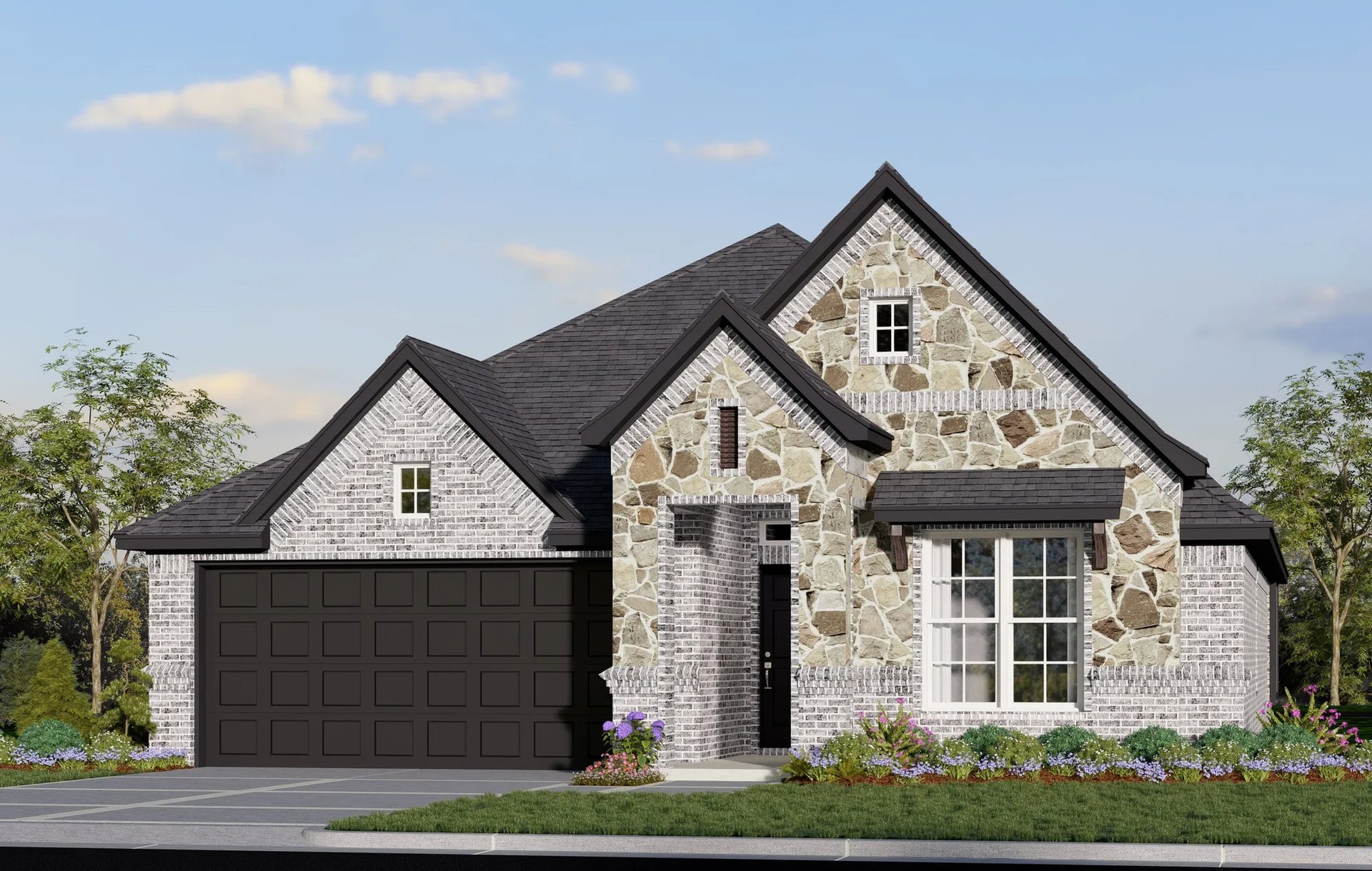 1912 D with Stone. 1,912sf New Home