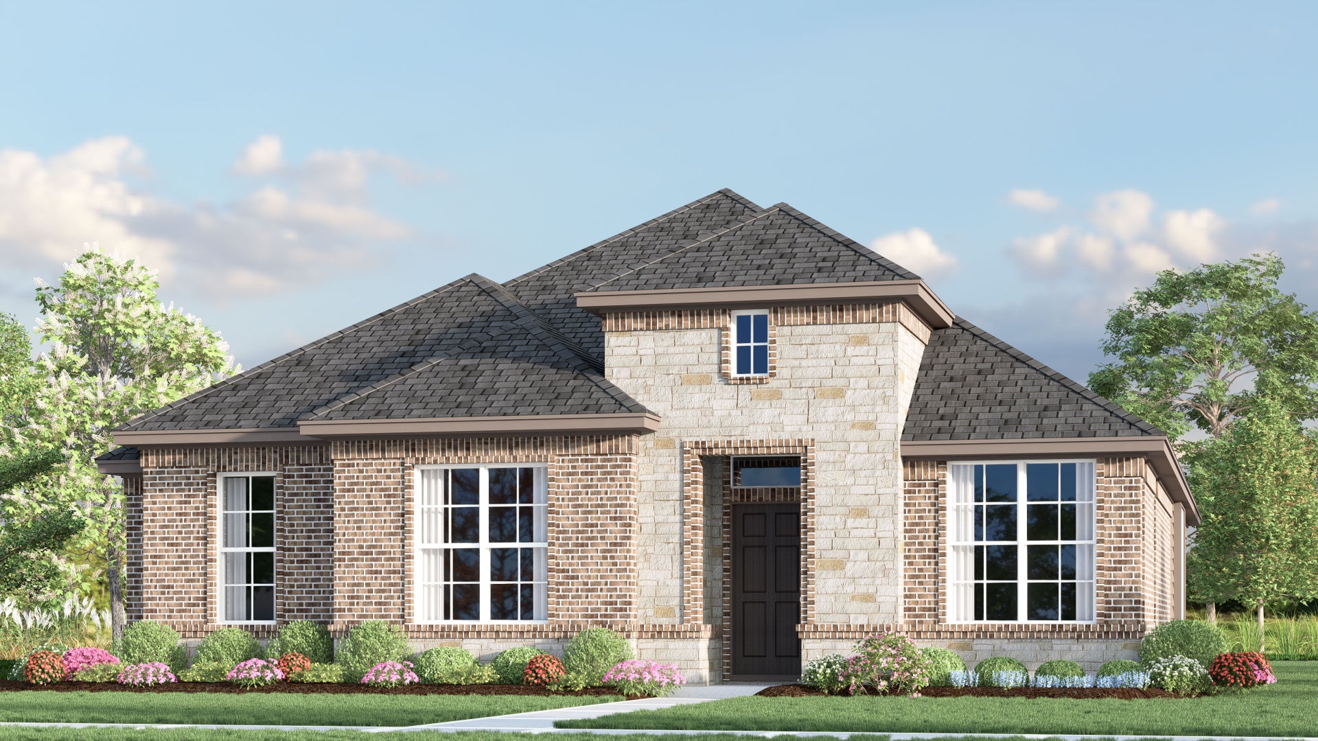 2129 E with Stone. Concept 2129 New Home Floor Plan
