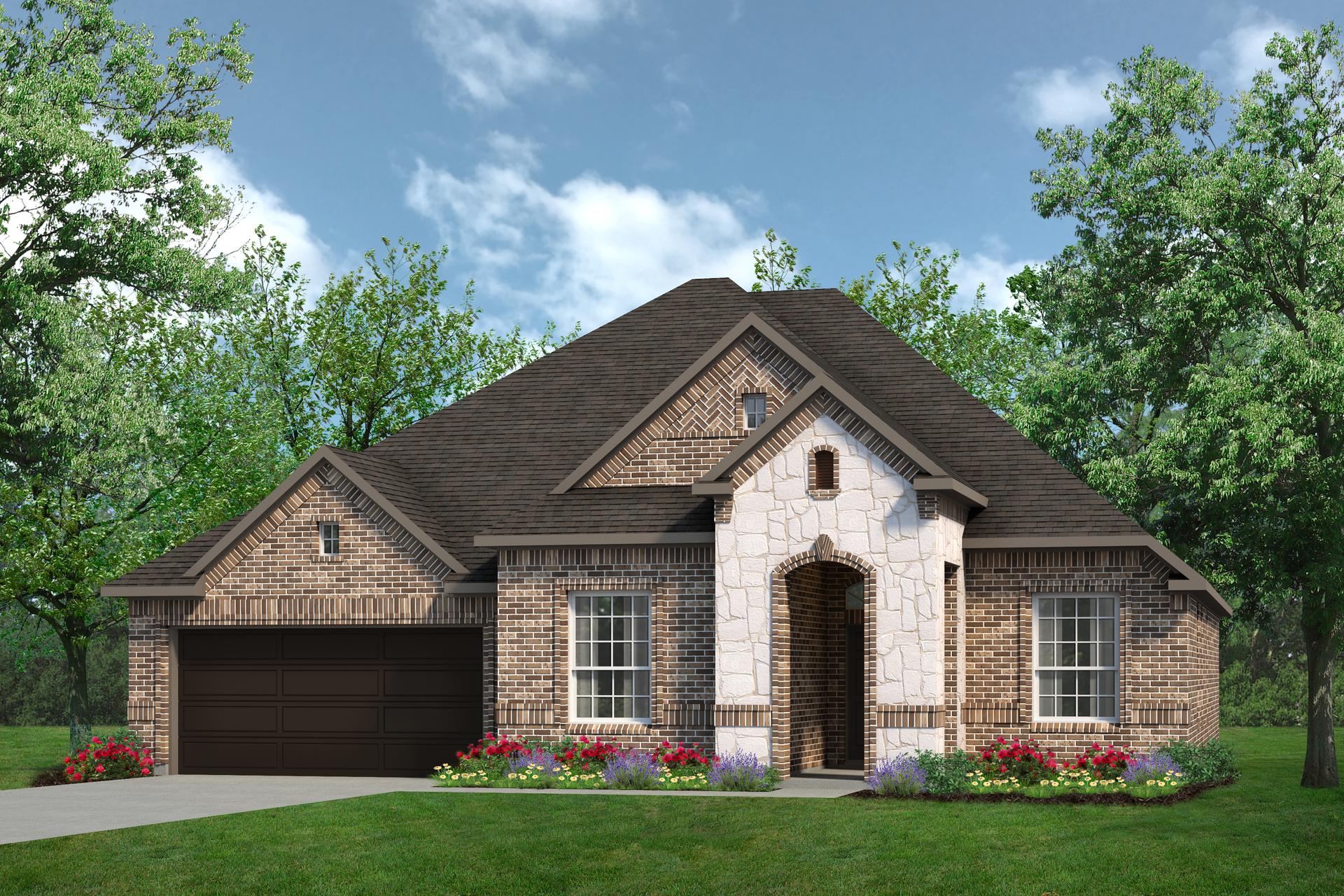 2434 A with Stone. 2,434sf New Home
