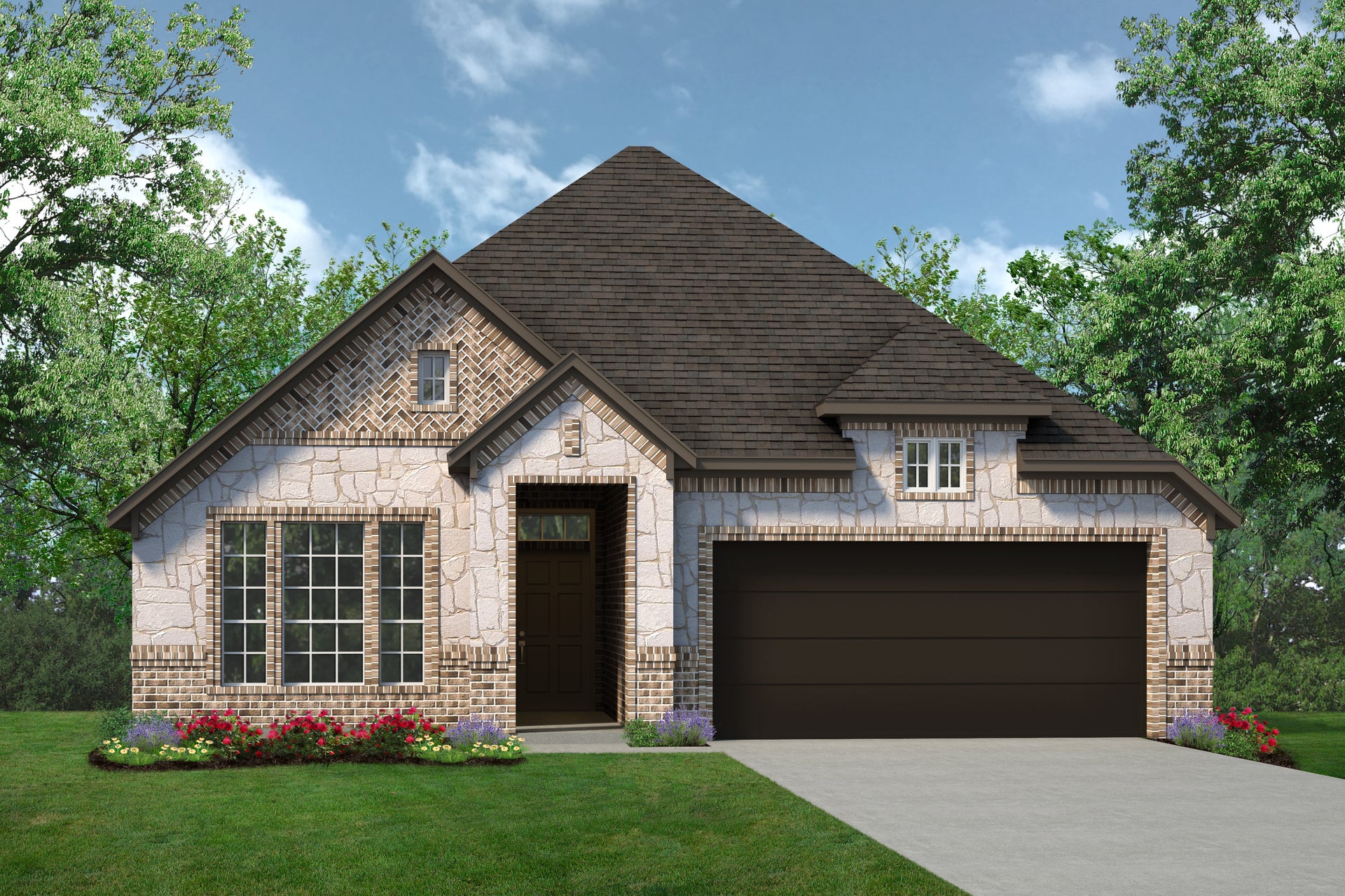 1638 B with Stone. Concept 1638 New Home in Fort Worth, TX