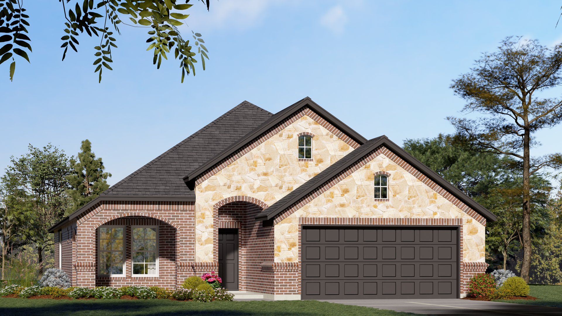 1849 C with Stone. Concept 1849 New Home Floor Plan