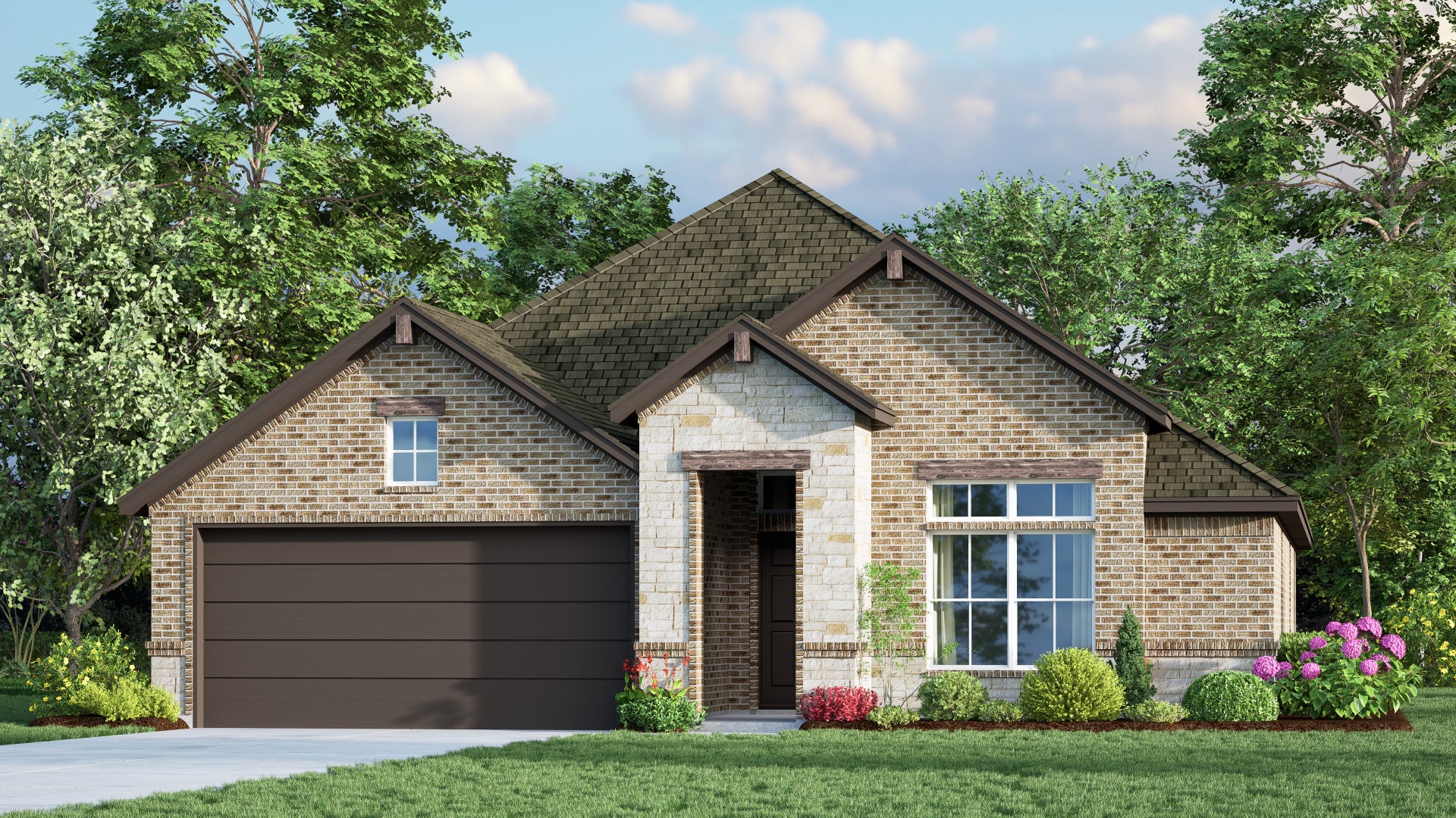 1730 E with Stone. 1,730sf New Home in Fort Worth, TX