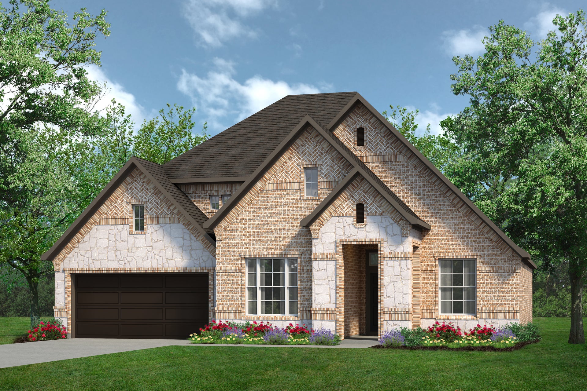 2434 C with Stone. 2,434sf New Home