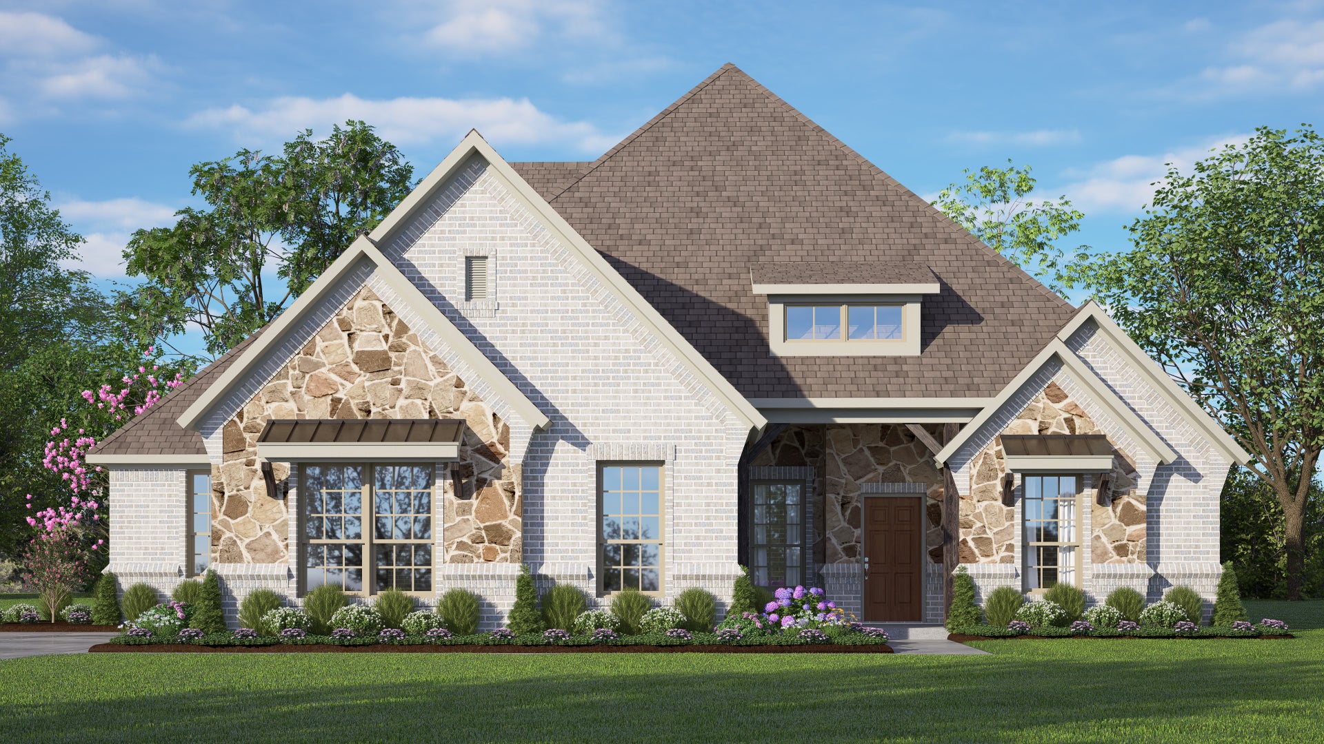 2555 C with Stone. 2,555sf New Home