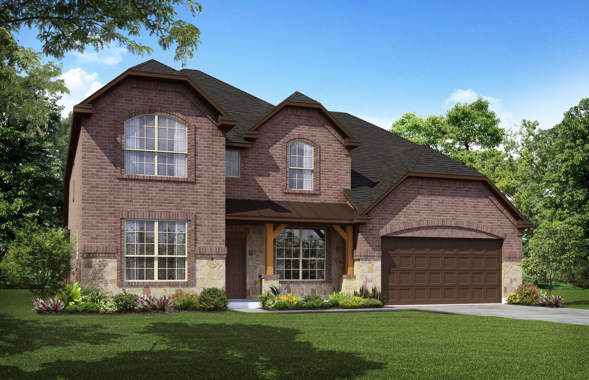 3218 B with Stone. Concept 3218 New Home Floor Plan