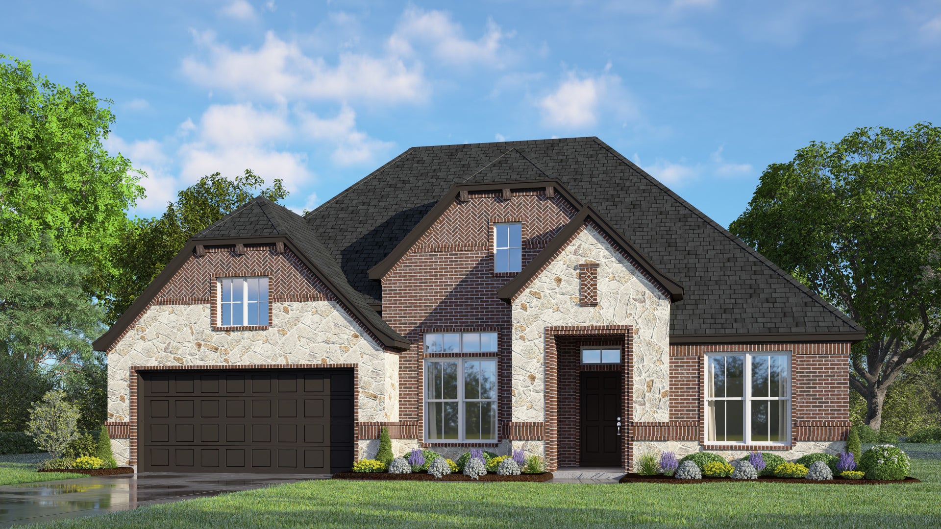 2464 C with Stone. Burleson, TX New Home