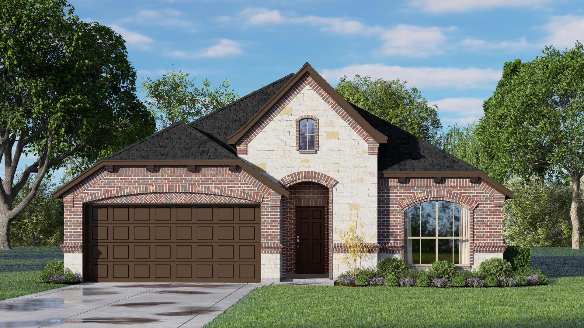 1660 D with Stone. Concept 1660 Home with 3 Bedrooms