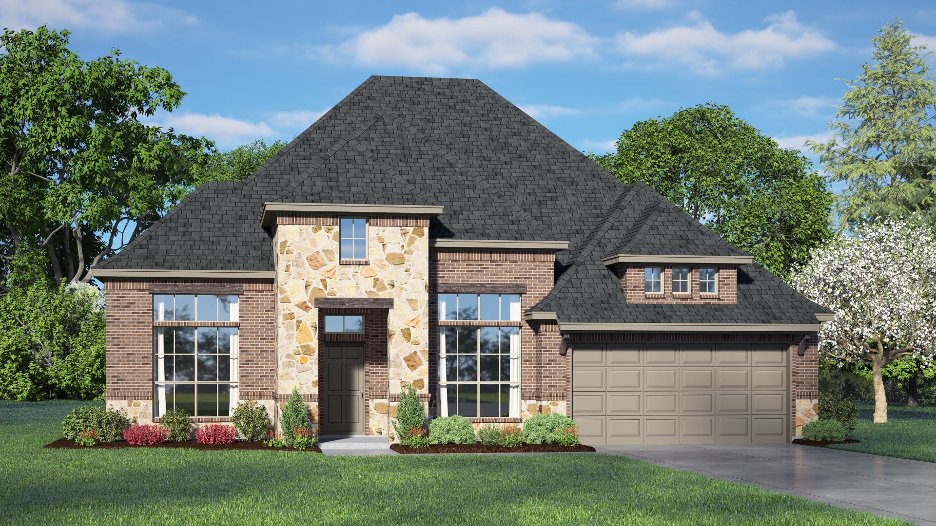 2622 C with Stone. 2,622sf New Home in Joshua, TX