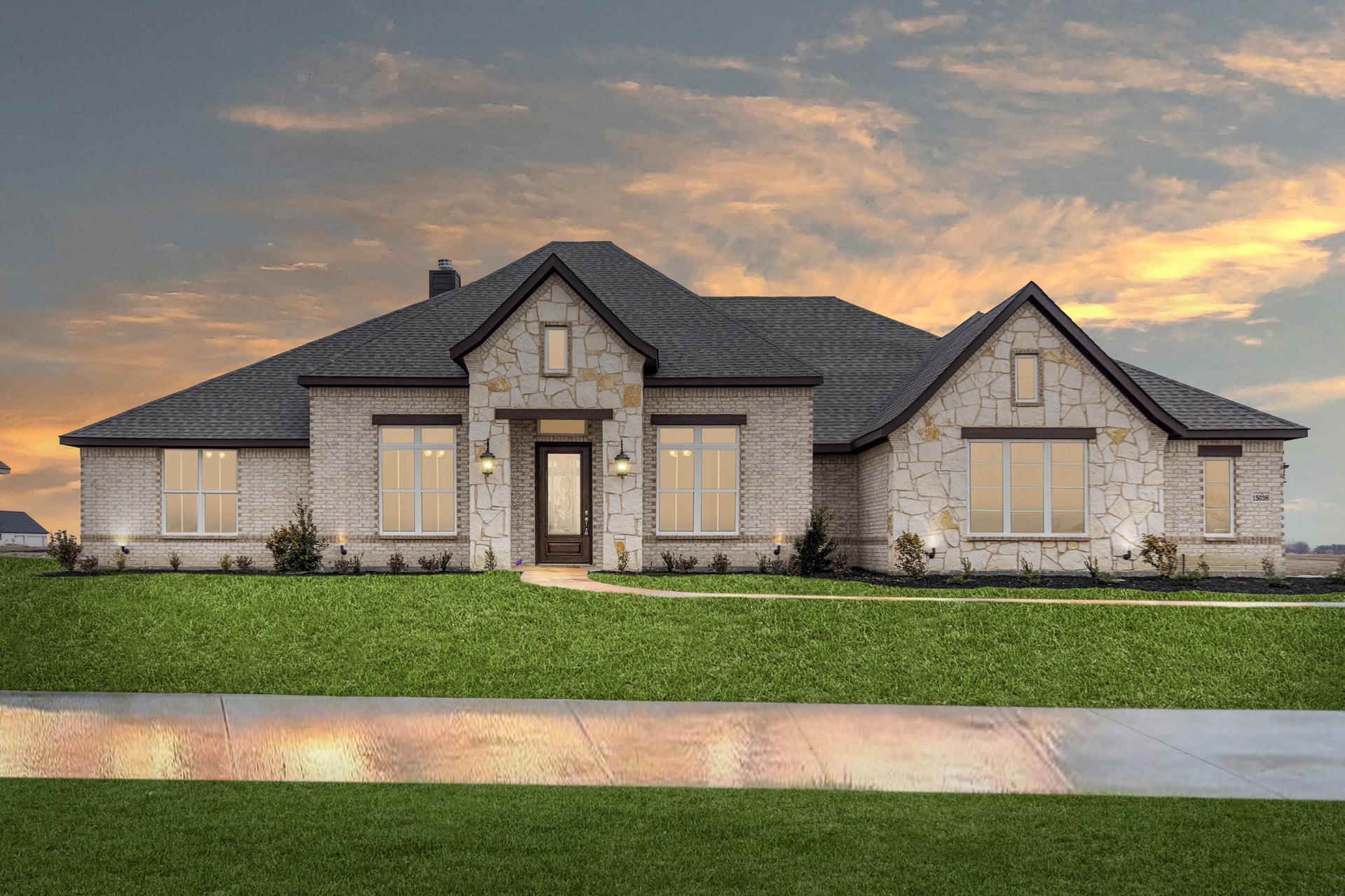 2915 B with Stone. New Home in Gunter, TX