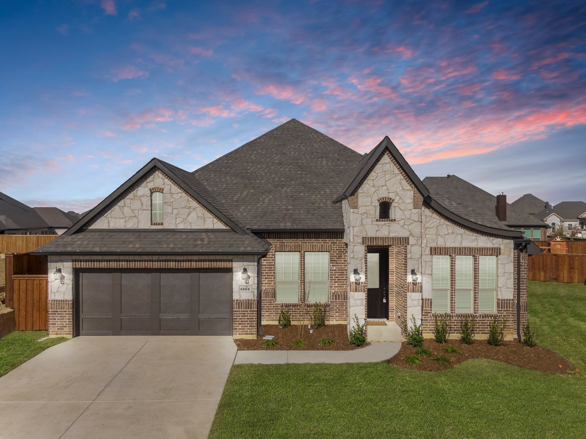 2533 A with Stone. New Home in Granbury, TX
