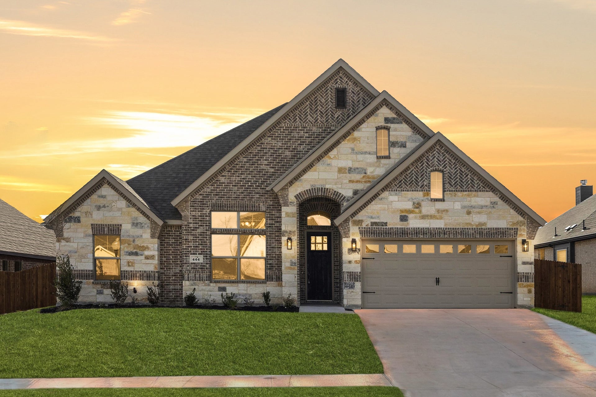2027 C with Stone. New Home in Joshua, TX