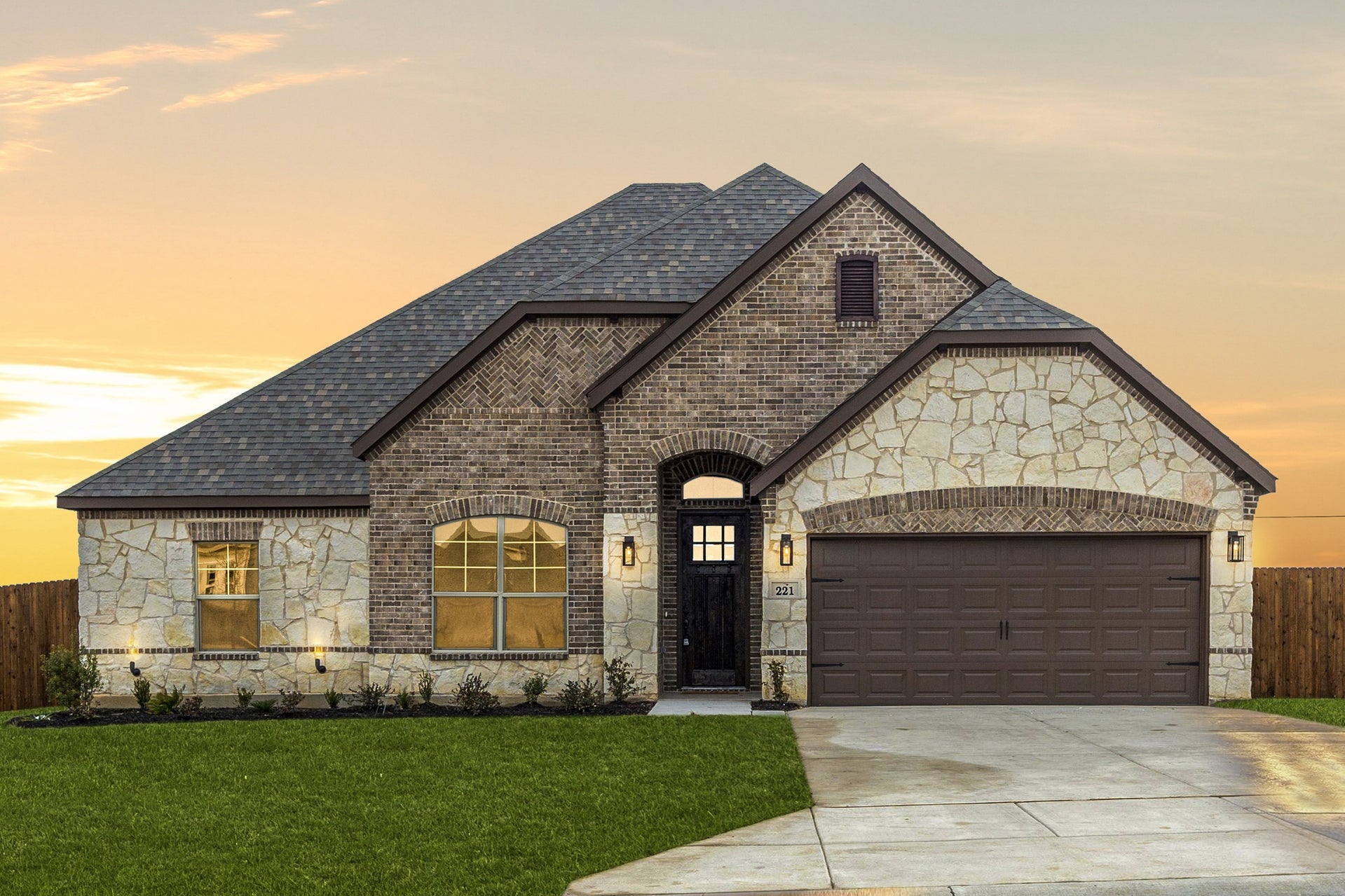 2027 D with Stone. Concept 2027 New Home in Granbury, TX
