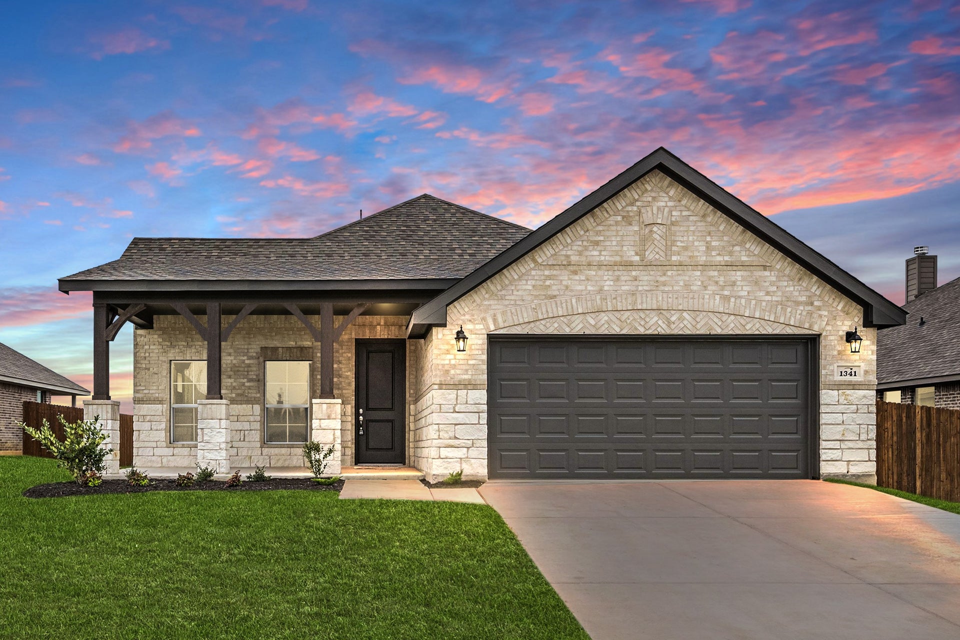 1849 B with Stone. Concept 1849 New Home in Weatherford, TX