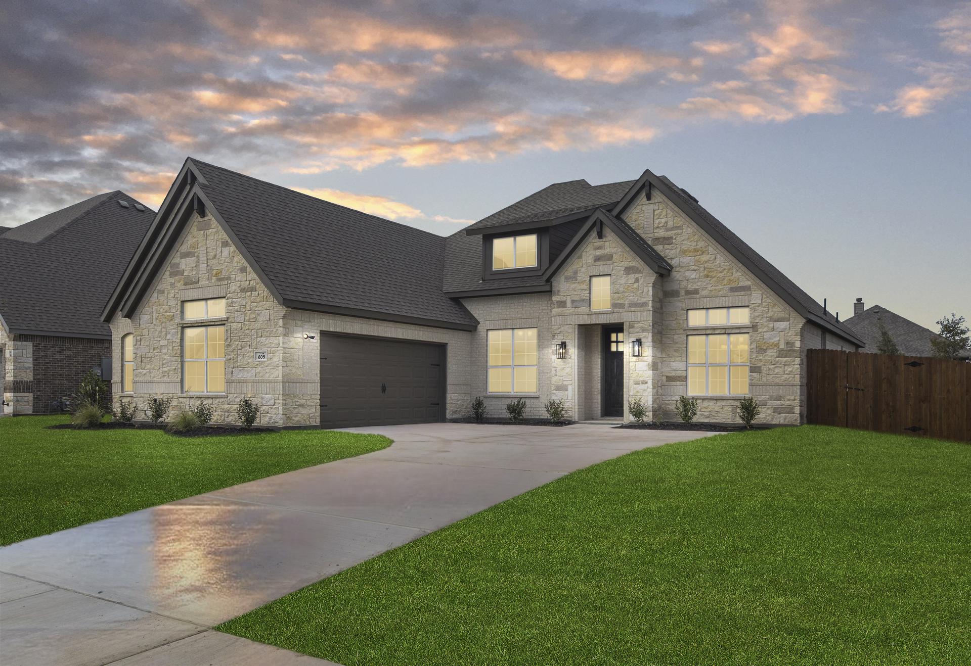 2267 C with Stone. Waxahachie, TX New Home