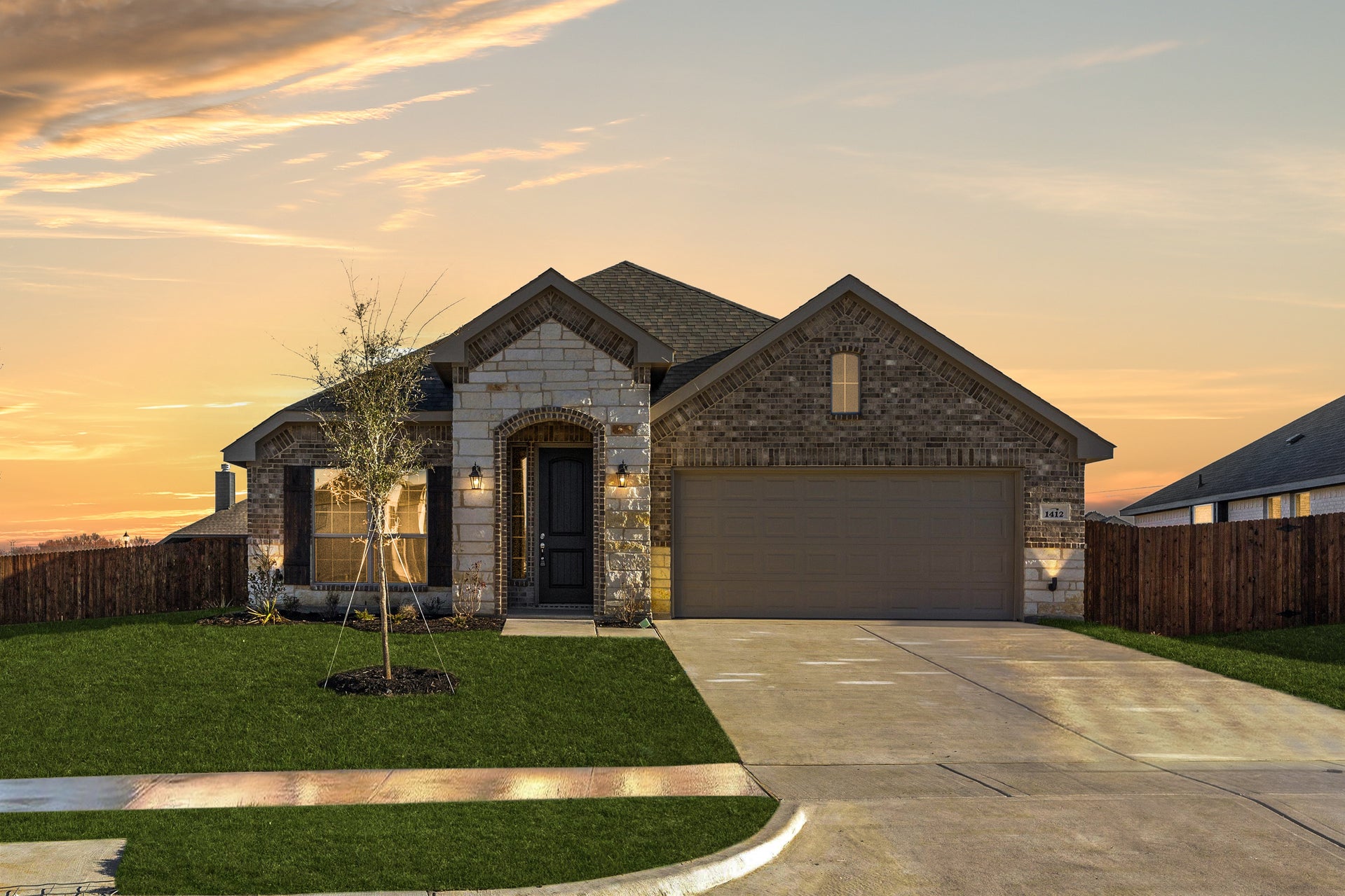 2065 A with Stone. 3br New Home in Joshua, TX