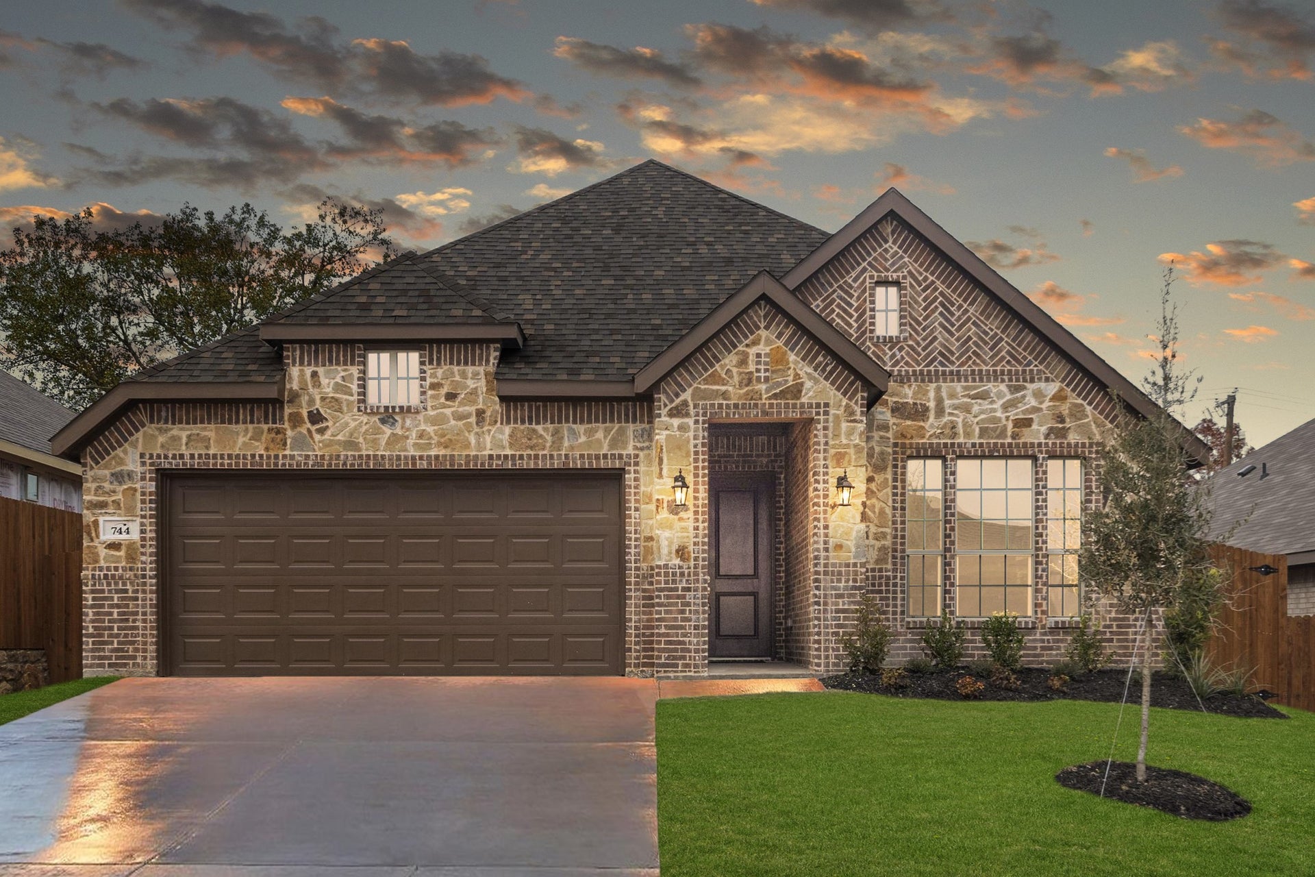 1638 B with Stone. Concept 1638 New Home in Fort Worth, TX