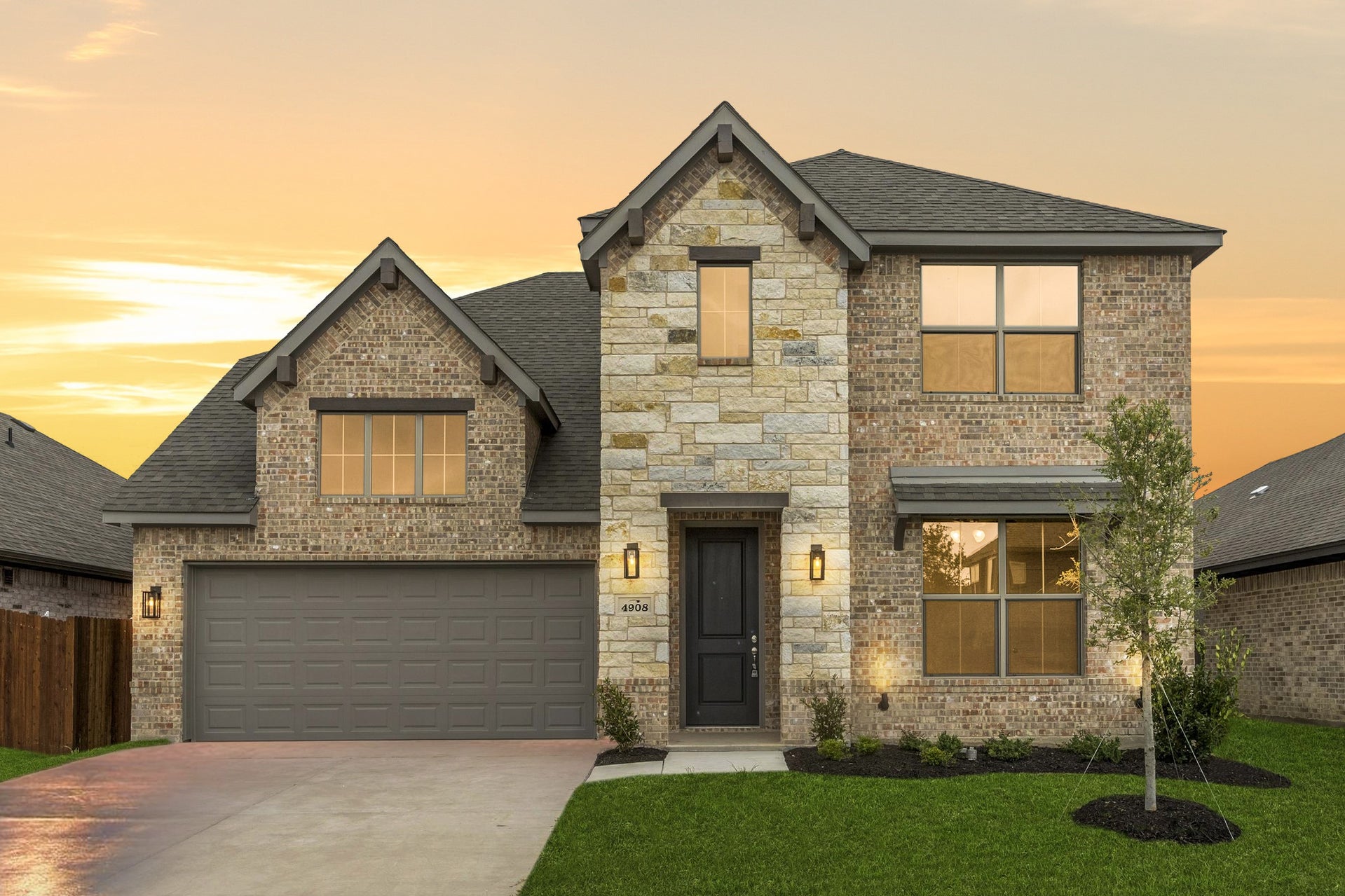2870 B with Stone. 2,870sf New Home in Fort Worth, TX