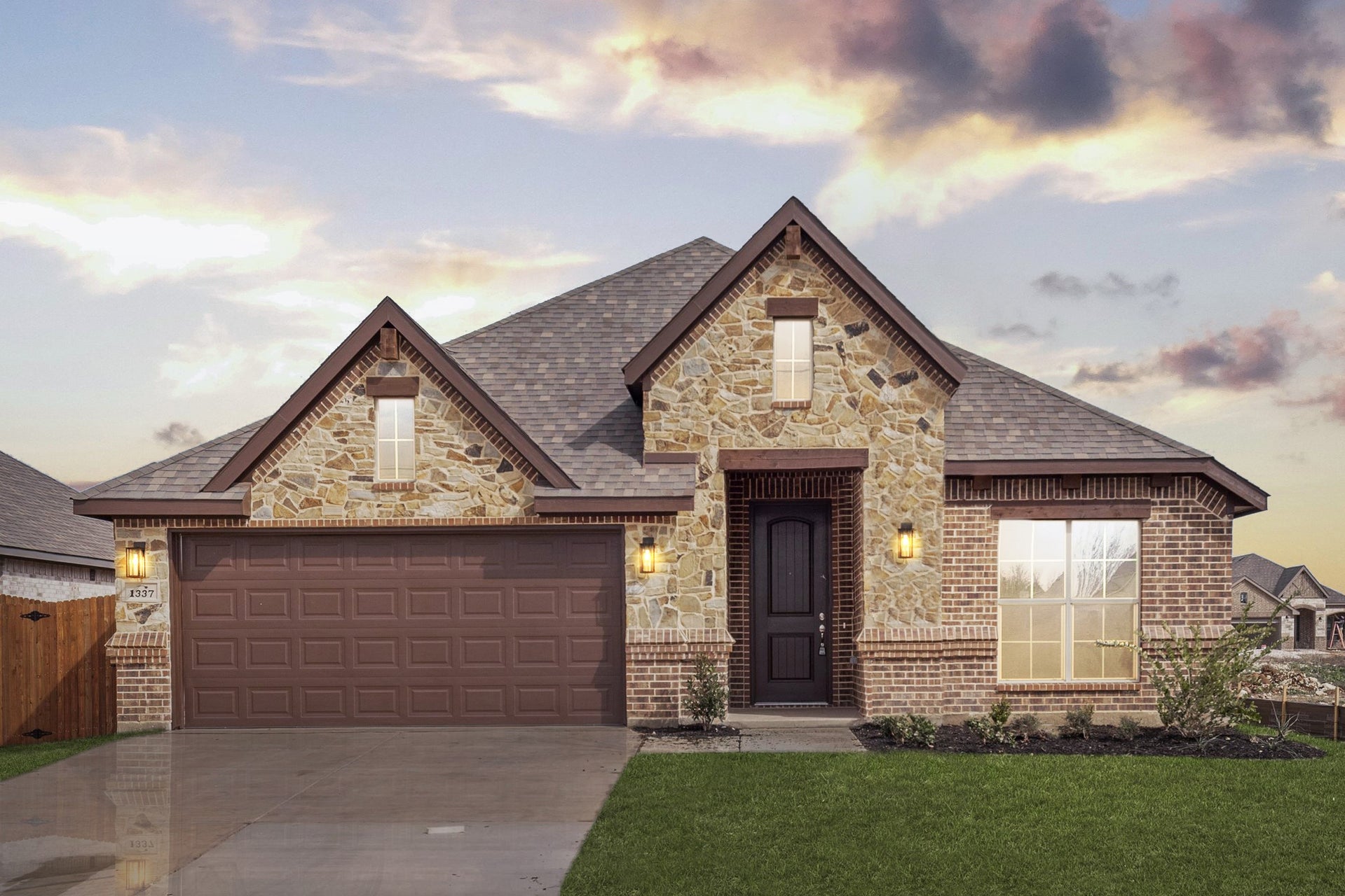 2186 C with Stone. Heartland, TX New Home