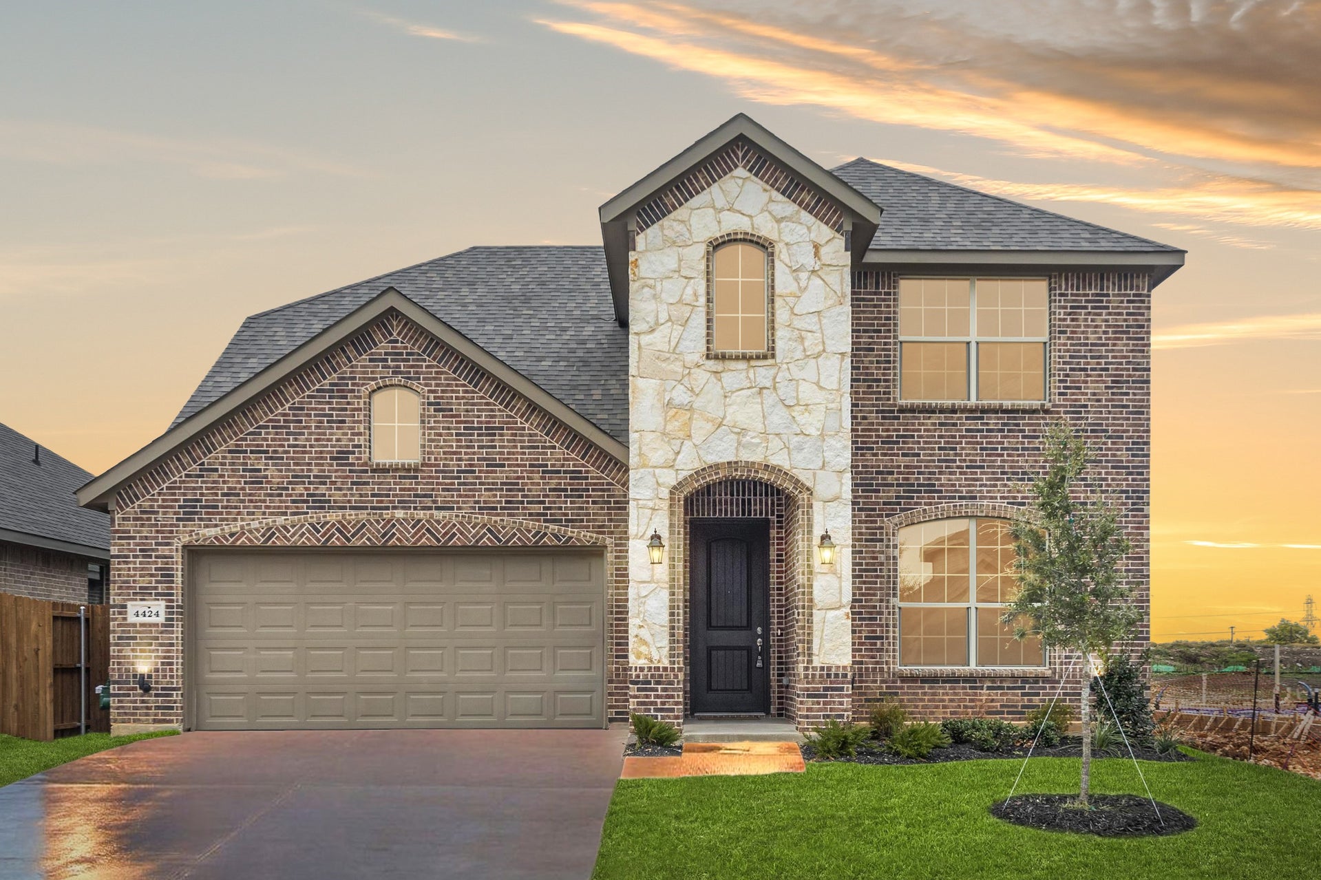 2440 A with Stone. 3br New Home in Joshua, TX