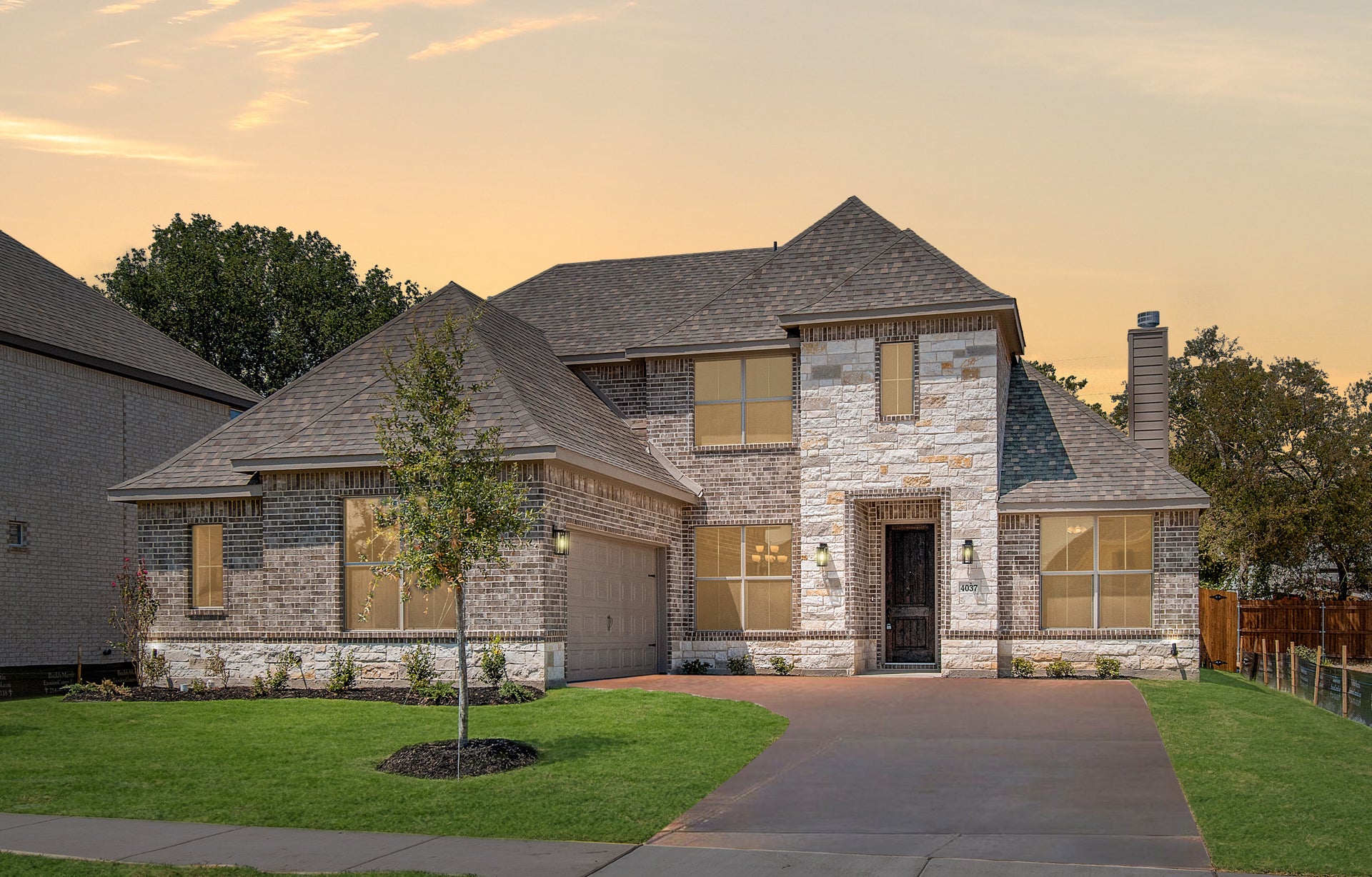 2972 B with Stone. 2,972sf New Home in Joshua, TX
