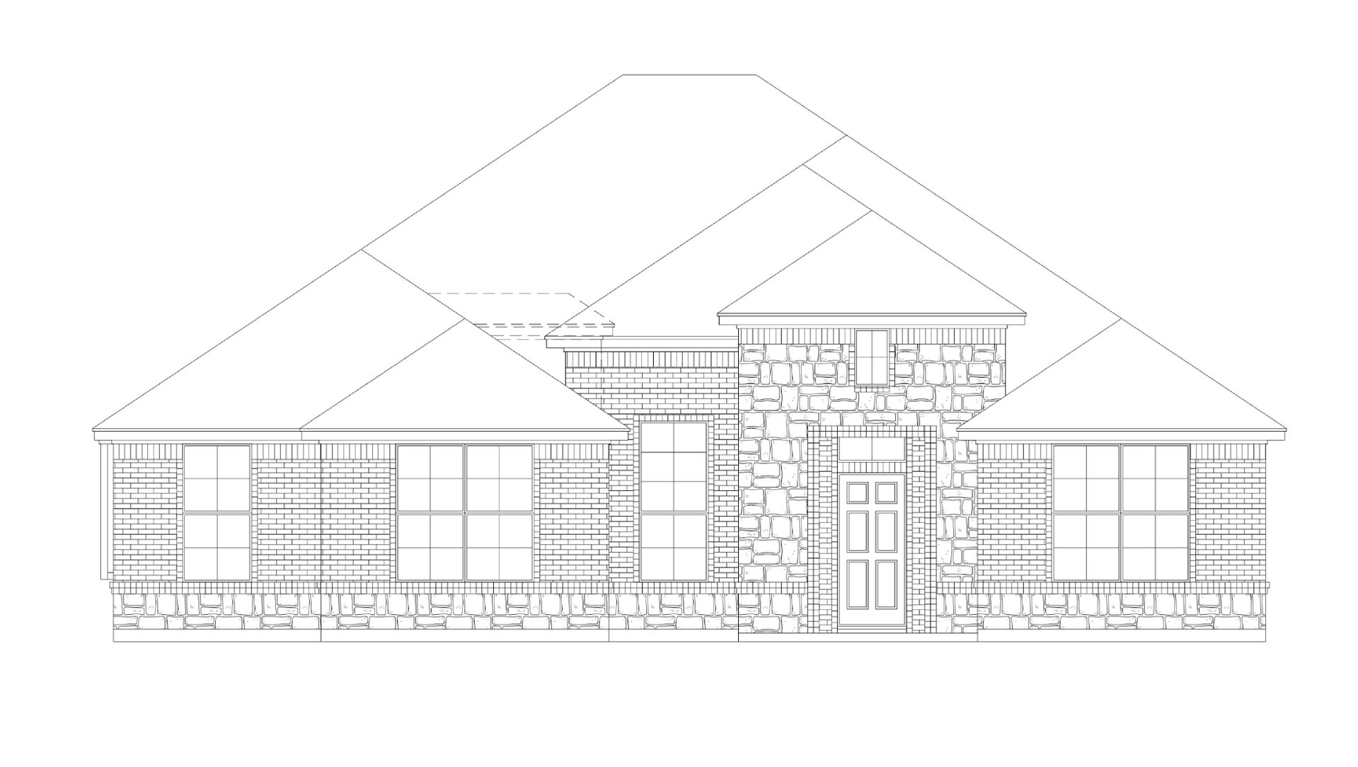 2050 RF-A with Stone. 2,050sf New Home