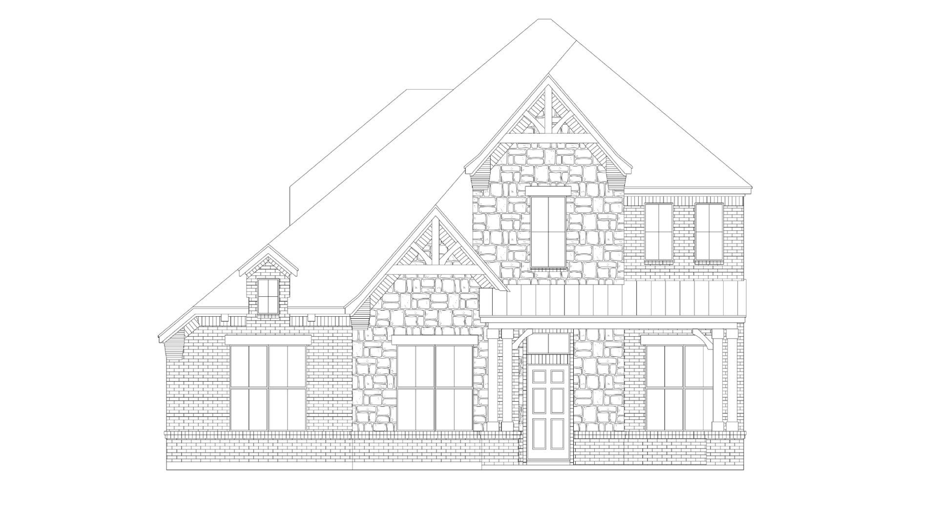 2795 RF-D with Stone. 2,795sf New Home